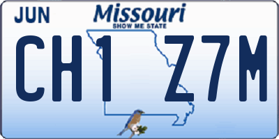 MO license plate CH1Z7M