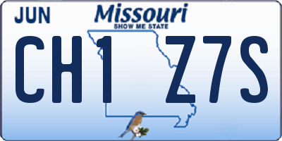 MO license plate CH1Z7S