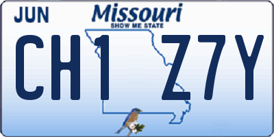 MO license plate CH1Z7Y