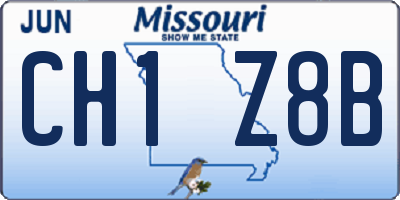 MO license plate CH1Z8B