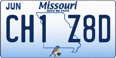 MO license plate CH1Z8D