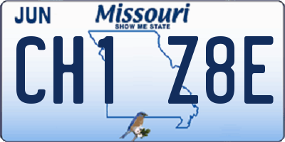 MO license plate CH1Z8E