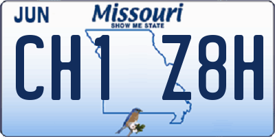 MO license plate CH1Z8H