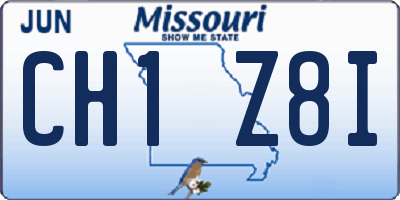 MO license plate CH1Z8I