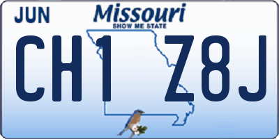 MO license plate CH1Z8J