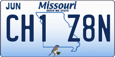 MO license plate CH1Z8N