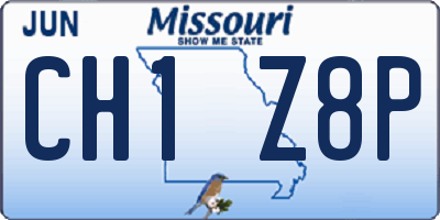 MO license plate CH1Z8P
