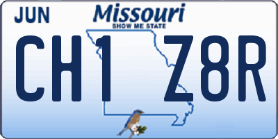 MO license plate CH1Z8R