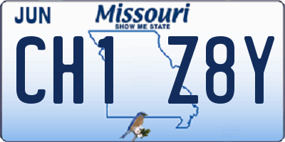 MO license plate CH1Z8Y