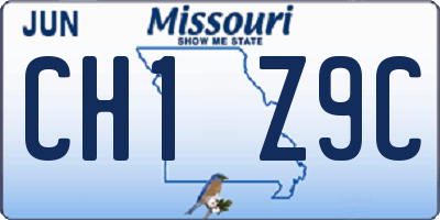 MO license plate CH1Z9C
