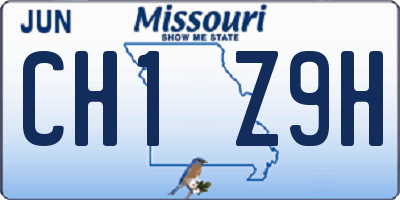 MO license plate CH1Z9H