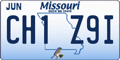 MO license plate CH1Z9I