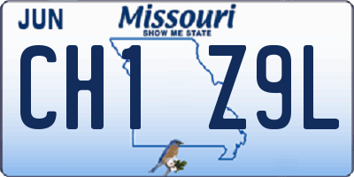 MO license plate CH1Z9L