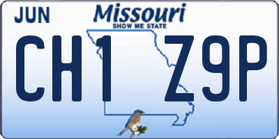 MO license plate CH1Z9P