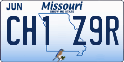 MO license plate CH1Z9R