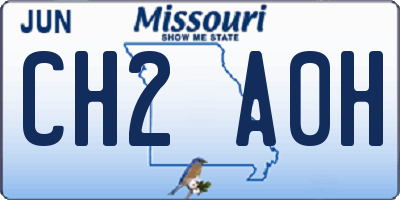 MO license plate CH2A0H