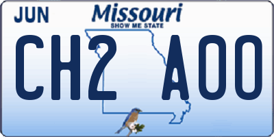 MO license plate CH2A0O