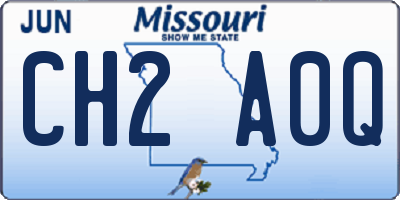 MO license plate CH2A0Q