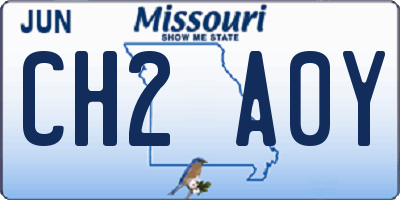 MO license plate CH2A0Y