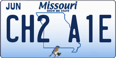 MO license plate CH2A1E