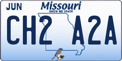 MO license plate CH2A2A