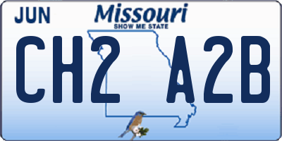 MO license plate CH2A2B