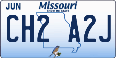 MO license plate CH2A2J