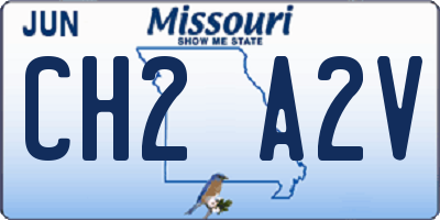MO license plate CH2A2V