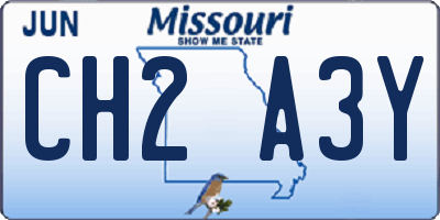 MO license plate CH2A3Y