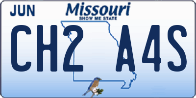 MO license plate CH2A4S