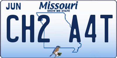 MO license plate CH2A4T