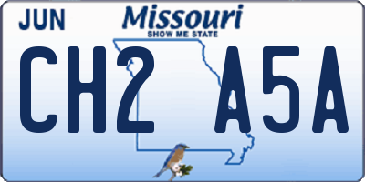 MO license plate CH2A5A
