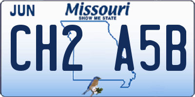 MO license plate CH2A5B