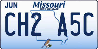 MO license plate CH2A5C