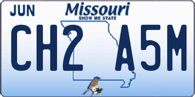 MO license plate CH2A5M