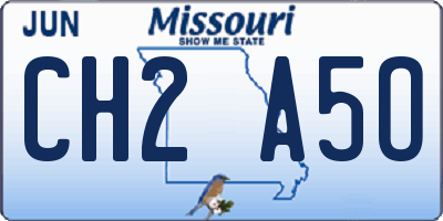 MO license plate CH2A5O