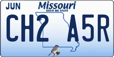 MO license plate CH2A5R