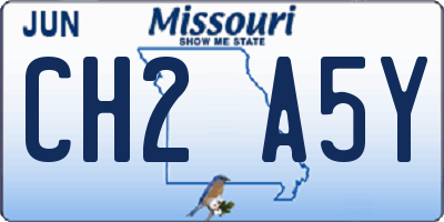 MO license plate CH2A5Y