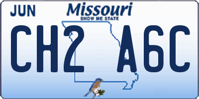 MO license plate CH2A6C