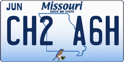 MO license plate CH2A6H