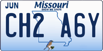 MO license plate CH2A6Y