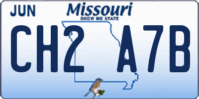 MO license plate CH2A7B