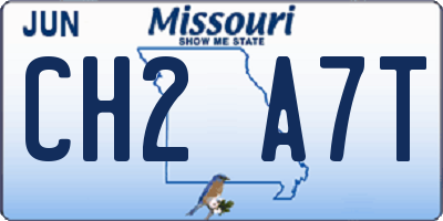 MO license plate CH2A7T