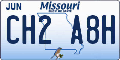 MO license plate CH2A8H