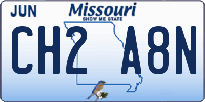 MO license plate CH2A8N