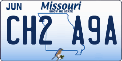MO license plate CH2A9A