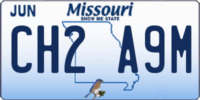 MO license plate CH2A9M