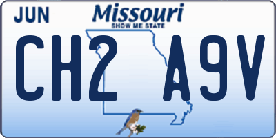 MO license plate CH2A9V