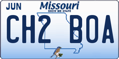 MO license plate CH2B0A