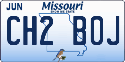 MO license plate CH2B0J